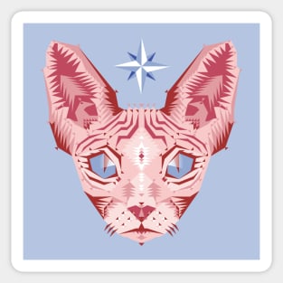 Sphynx Cat Rose Sticker